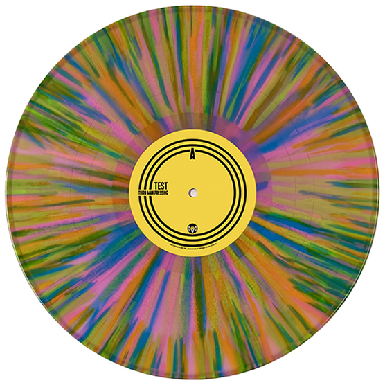 Infinity Splatter color vinyl on white background